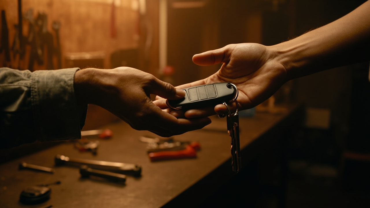 Illustration · picking up the keys